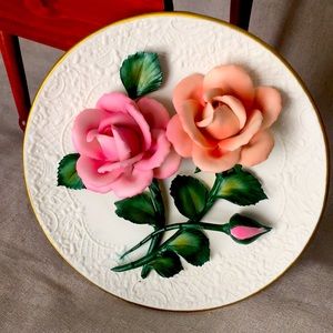 Vintage “The Roses of Capodimonte” plate